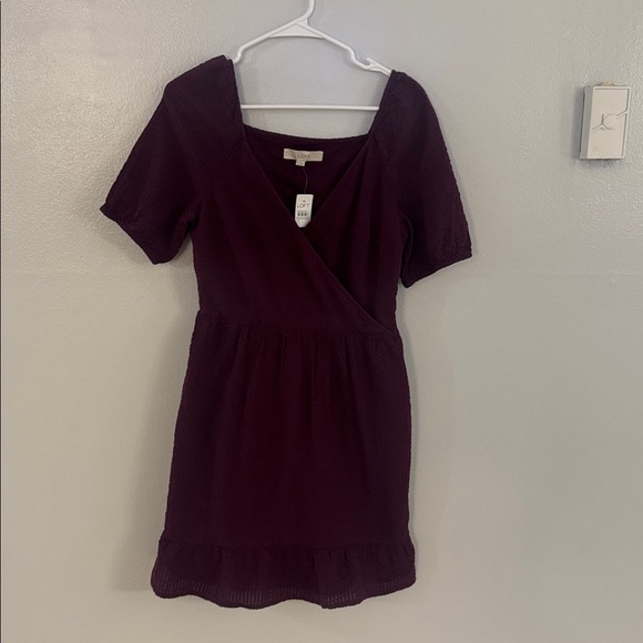 NWT LOFT Maroon Dress - Picture 3 of 8